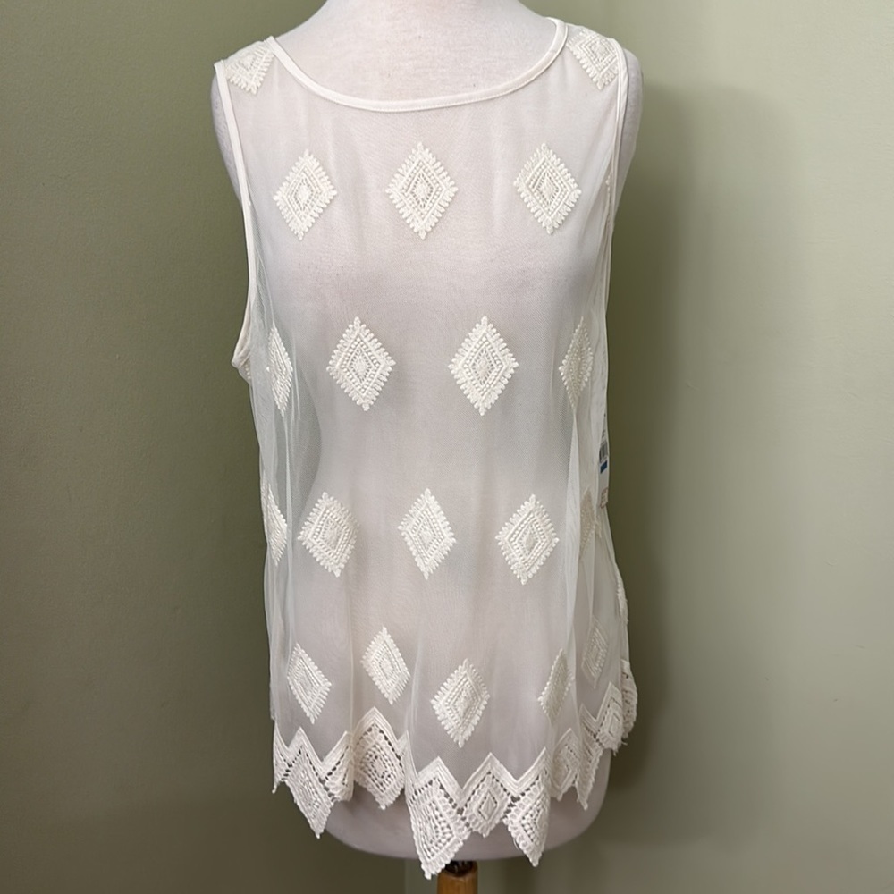 NWT Karen Kane Marrakech EMB tank top size XL